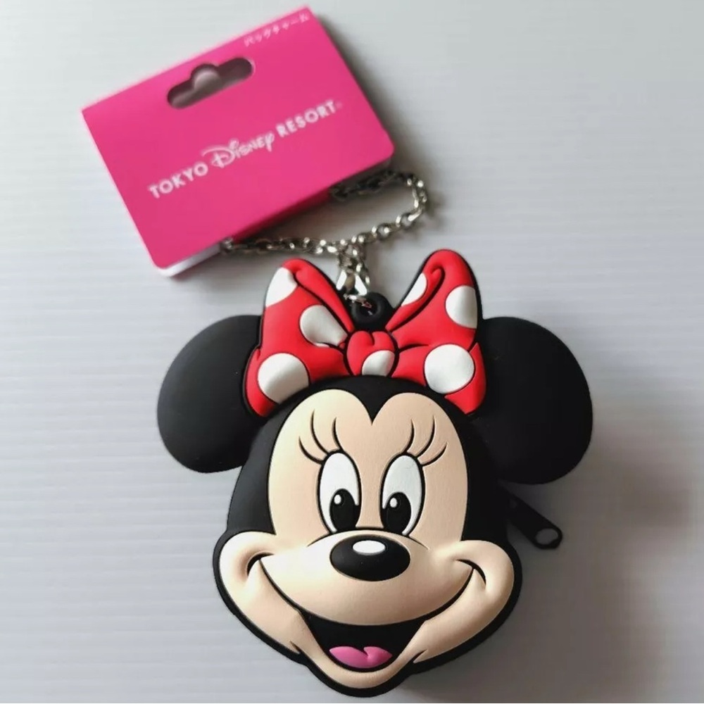 NWT Tokyo Disney Minnie Mouse Coin Pouch Bag Charm - Picture 6 of 7
